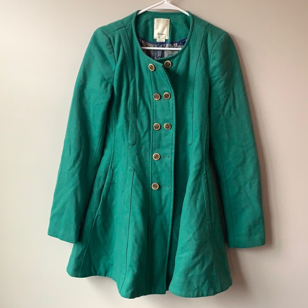 Green pea coat